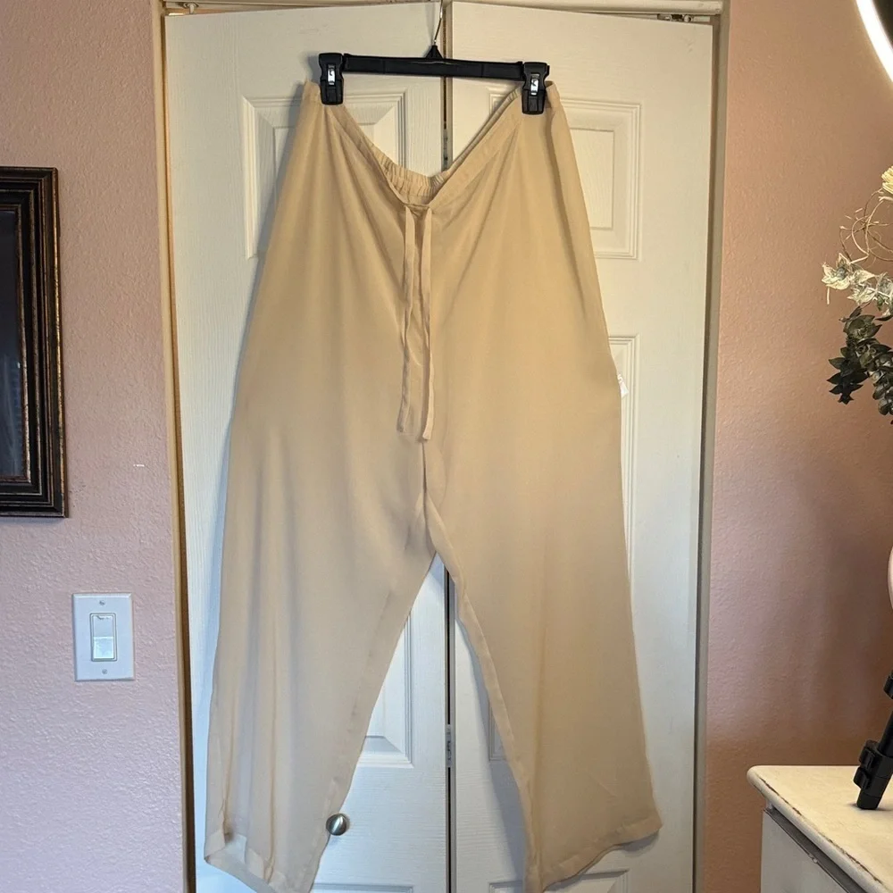 Victoria's Secret Cream Sheer Beachpants Size XL